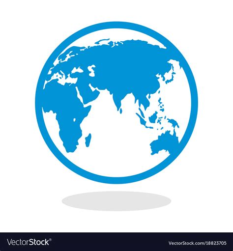 Icon of a globe for website or mobile application Vector Image