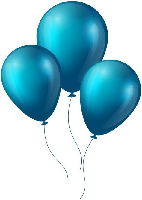 Blue Balloons PNG | Black and gold balloons, Party city balloons, Teal ...