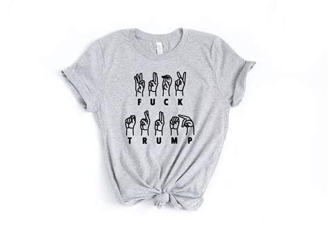 Fuck Trump Sign Language SVG DXF PNG File For Cricut Silhouette Or Print On Demand Etsy