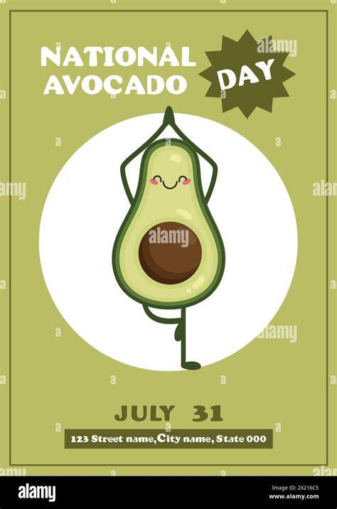 National Avocado Day July Avocado Annual Holiday Greeting Card