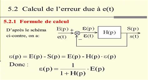 Exercice sur l erreur statique et l erreur dynamique des systèmes