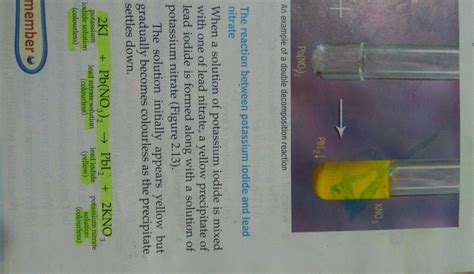 1 What Is Observed When A Solution Of Potassium Iodide Is Added To A Solution Of Lead Nitrate