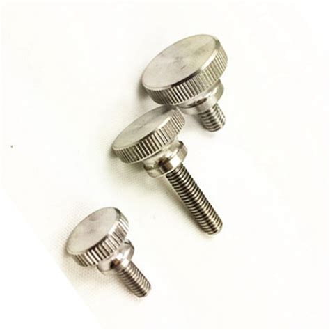 M1 6 Knurled Thumb Screw With Collar Knurling Vis Manual Adjustment