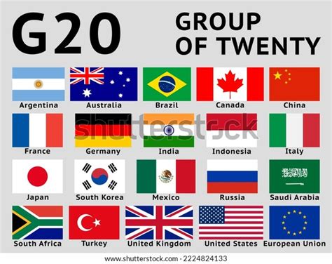 G20 Group Twenty Countries Flags Poster Stock Illustration 2224824133 ...