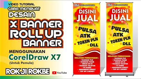 Cara Membuat Desain X Banner Atau Roll Up Banner Toko Pulsa Menggunakan