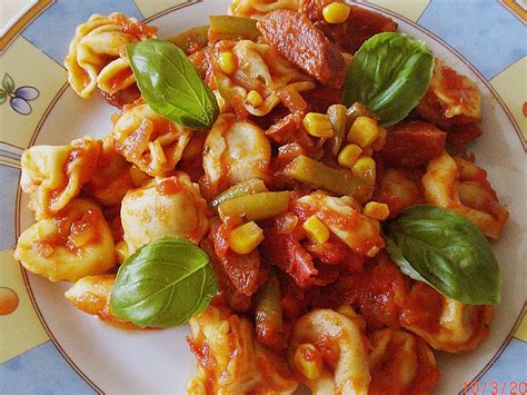 Chorizo Tortellini Pfanne Von Schwarzteetrinkerin Chefkoch