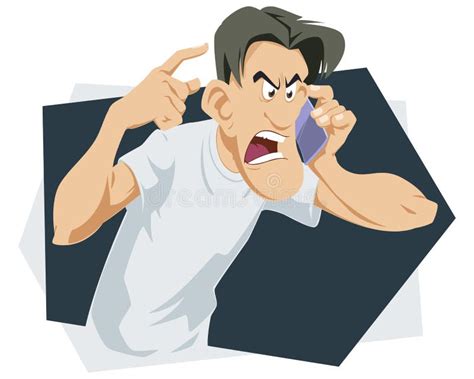 Angry Man Yelling Phone Stock Illustrations 134 Angry Man Yelling