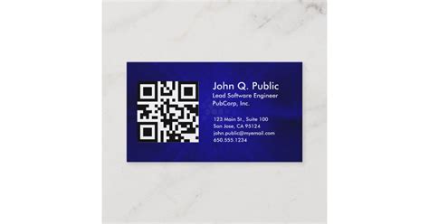 Qr Code Business Card Template Zazzle