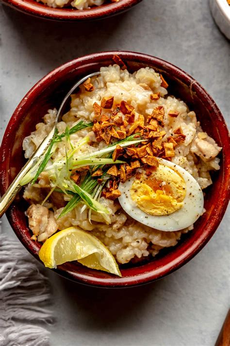 Chicken Arroz Caldo Recipe Authentic Filipino Comfort Food Fed And Fit