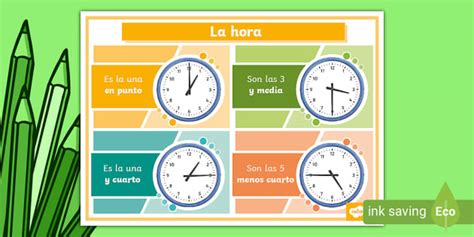 👉 Spanish How To Tell Time In Spanish Poster Ks2