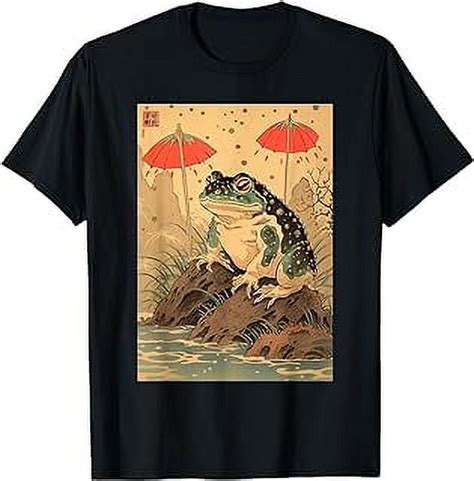 Grumpy Frog Unimpressed Toad Vintage Japanese Aesthetic T Shirt