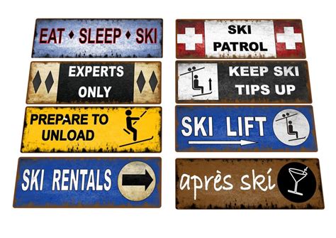 Ski Skiing Signs Vintage Ski Resort Signs Skiing Signs Ski Lift Signs Ski Lodge Signs Ski Signs