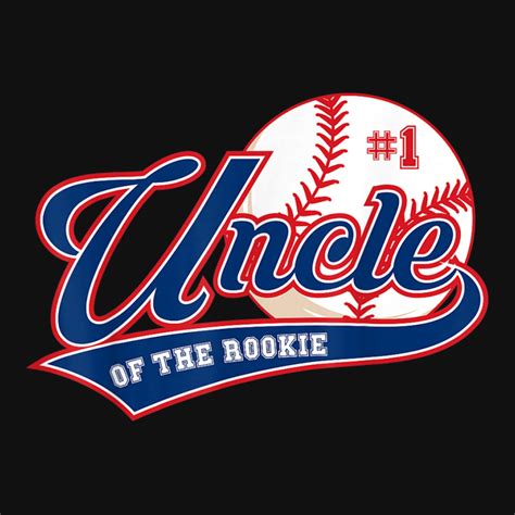 Mens Uncle Rookie Of Year 1st Birthday Baseball Theme Matching Shield S