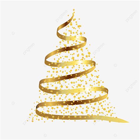 Textured Golden Glowing Christmas Tree Texture Golden Luminescence