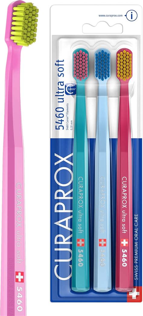 Curaprox Toothbrush Set CS 5460 3 Pack Ultra Soft Manual Toothbrush For