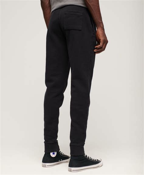 Mens Classic Vintage Logo Heritage Joggers In Jet Black Superdry