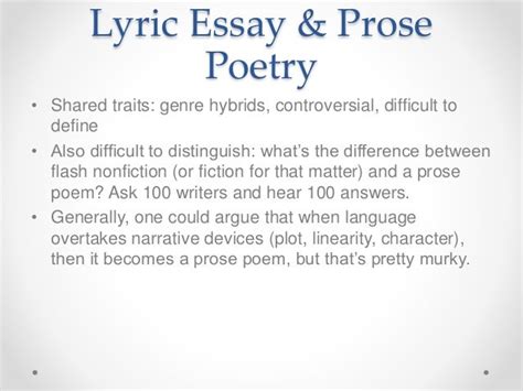 Prose Poetry Presentation