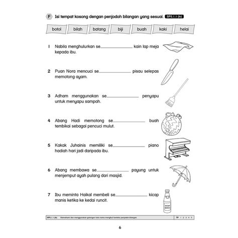 Tatabahasa Lembaran Kerja Bahasa Melayu Tahun Bahasa Melayu Tahun