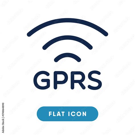 Gprs Vector Icon Connection Symbol Modern Simple Flat Vector