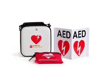 Lifepak Cr Essential Semi Automatic Aed Compact Defibrillator Bundle