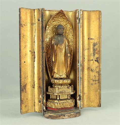 Butsudan Statua Legno 阿弥陀如来 Amida Nyorai Amitābha Catawiki