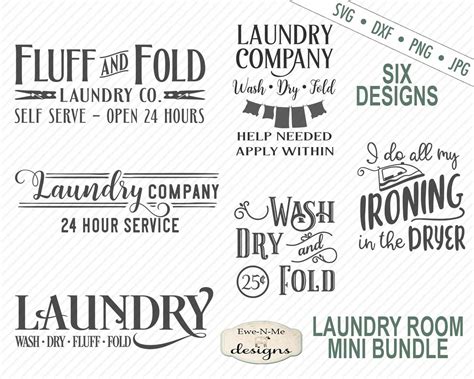 Laundry Room Signs SVG