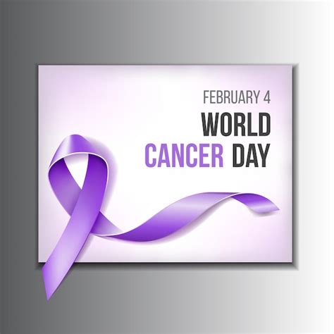 Premium Vector | February awareness month campaign with purple ribbon