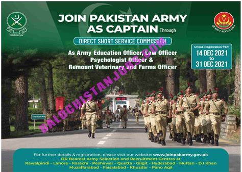 Join Pak Army As Captain Through Direct Short Service Commission