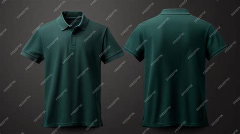 Premium Photo | Dark green polo Tshirt mockup