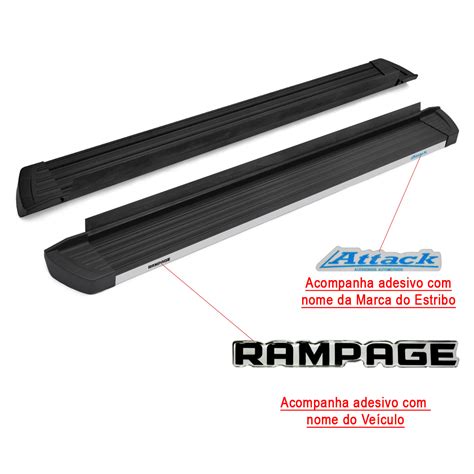 Estribo Slim Rampage 2023 CD Preto Fosco Front Acessórios Loja