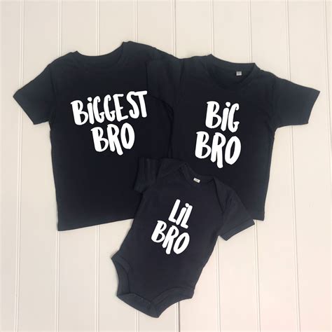 Biggest Bro Big Bro Lil Bro Sibling T Shirts By Lovetree Design Bro Shirts Cute Swag Outfits