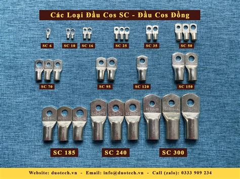 Đầu cos nối dây điện SC25 8 đồng 25mm2 SC 25 8 25 6 25 10