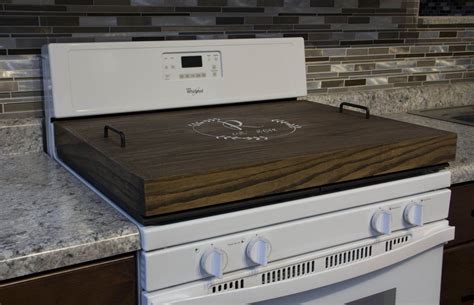 Thick Oak Stove Top Cover Stove Top Cover Stove Cover Wooden Stove Top Covers