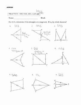 Sss Triangle Congruence Worksheet