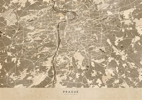 Karte Sepia Vintage Map Of Prague Blursbyai ǀ Alle Stadtkarten Und