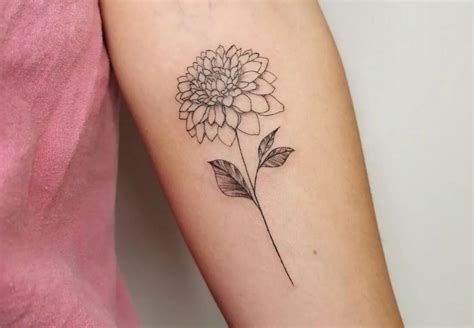 Dahlia Flower Tattoo