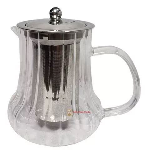 Tetera De Vidrio Con Infusor De Acero Inoxidable Borosilicato De 750 Ml