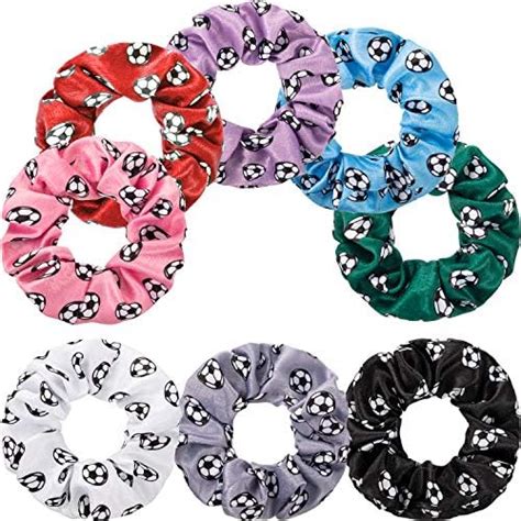 Amazon 20 Pieces Soccer Hair Bows Elastic Soccer Ball Hair Tie