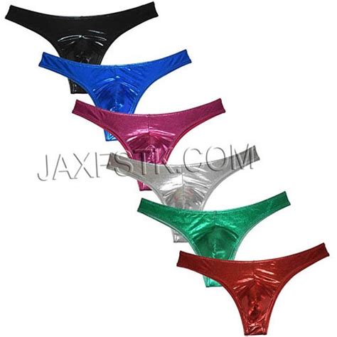 Sexy Bikini Briefs Men Underwear Metallic Liquid Foil Cheeky Briefs Male Elastic Pants TS2067