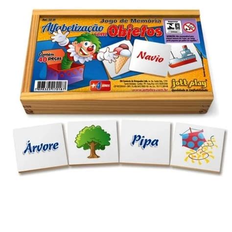 Jogo Educativo Mem Ria Alfabetiza O Objetos Pe As Futura