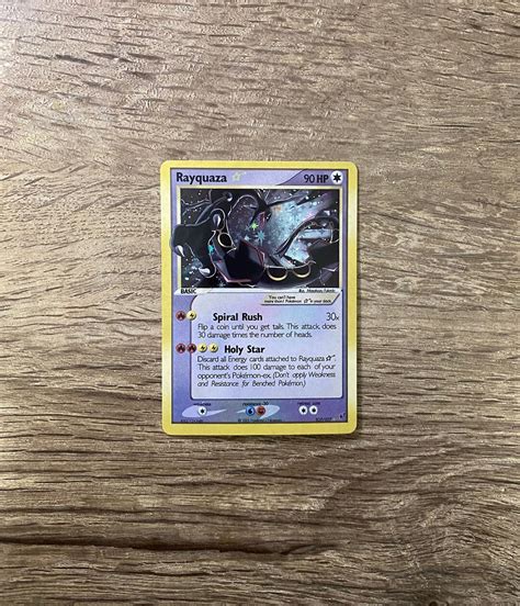 Rayquaza Star Holographic Proxy Card Etsy