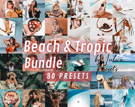 BEACH TROPIC Lightroom Presets Bundle Iuliia Store