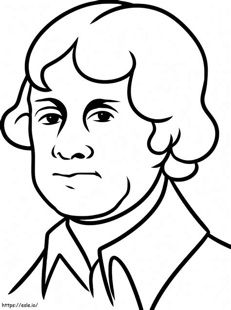 Thomas Jeffersons Face coloring page