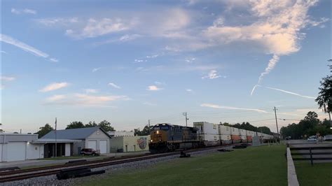 CSX 7239 Leads A SB Intermodal With A Single Mid Train DPU Thru