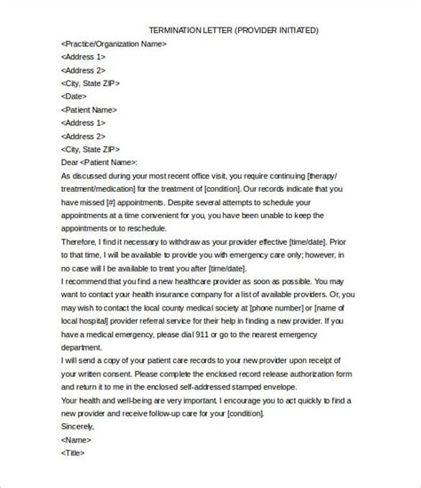 Therapy Termination Letter