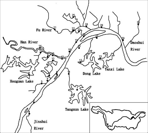 Map Of Sampling Sites In Wuhan Section Of The Yangtze River Jinshui