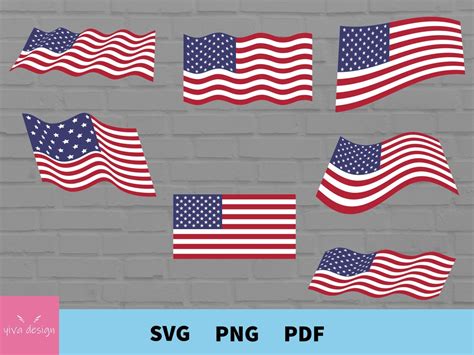 American Flag Svg for Cricut and Silhouette USA Flag Cut - Etsy