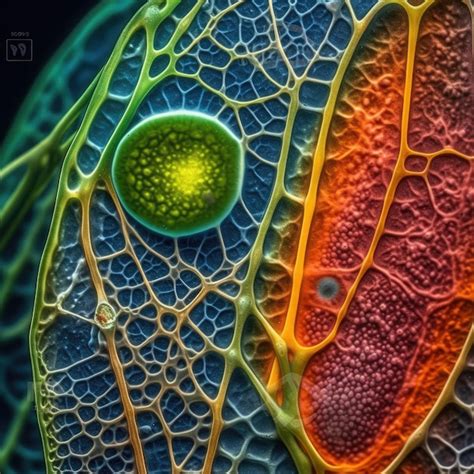 Premium Ai Image Vivid Chloroplasts In A Plant Cell A Highresolution