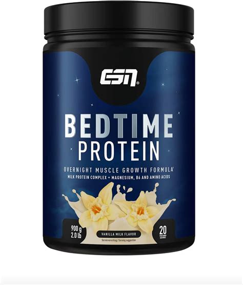 Esn Designer Bedtime Protein 900g Dose Vanilla Milk Casein Whey Protein Komplex Amazonde