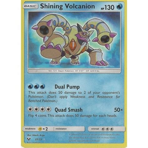 Pokemon Trading Card Game 27 73 Shining Volcanion Rare Holo Shining